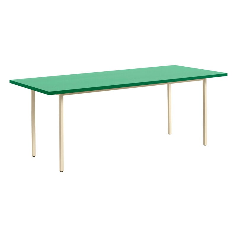 HAY Two-Colour table, 200 x 90 cm, ivory - green | Finnish Design Shop