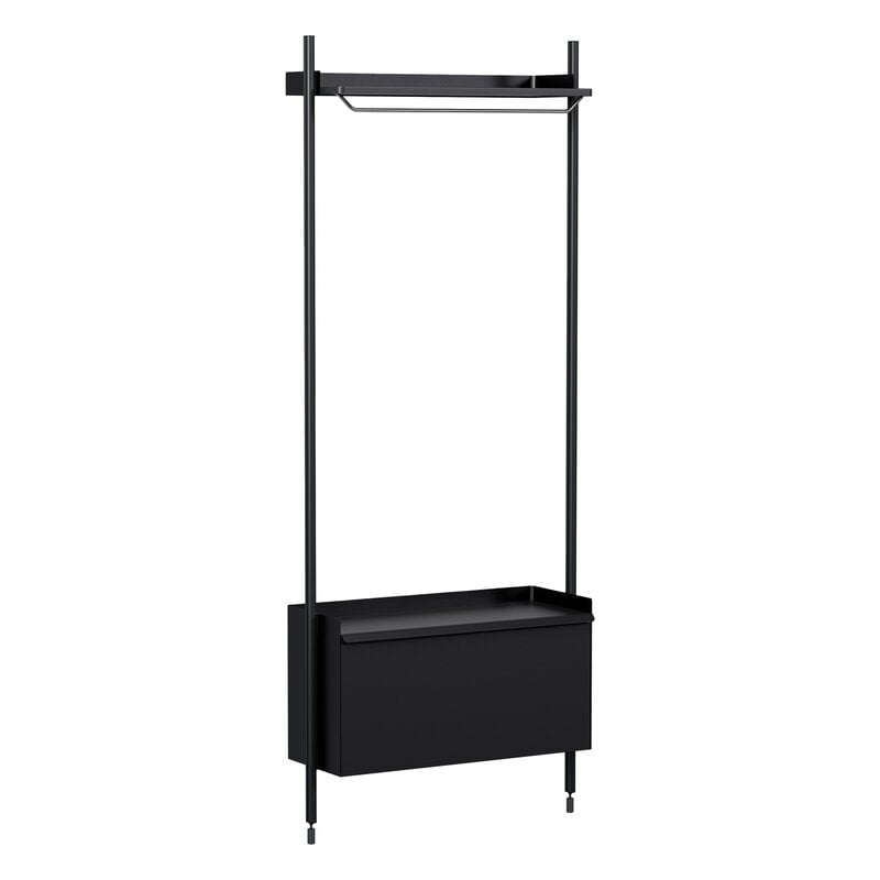 HAY Pier System 1001 wardrobe, 1 column, PS black, product image