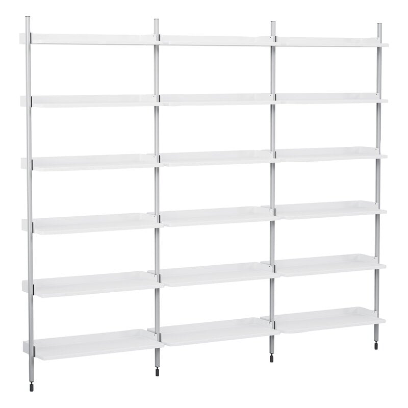 HAY Pier System 103 shelf, 3 columns, PS white - aluminium, product image
