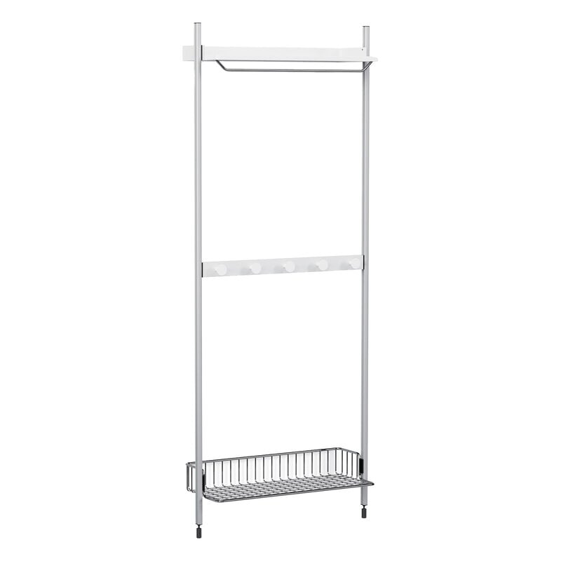 HAY Pier System 1041 wardrobe, 1 column, PS white - aluminium, product image