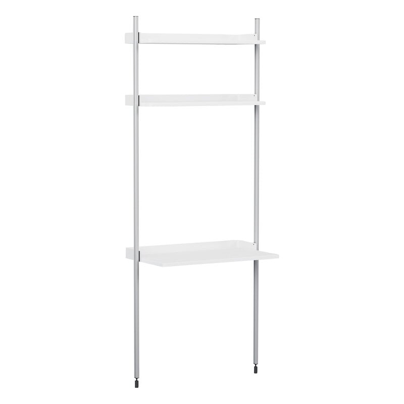 HAY Pier System 11 shelf, 1 column, PS white - aluminium, product image