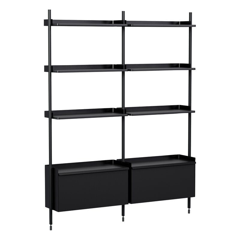 HAY Pier System 132 shelf, 2 columns, PS black, product image