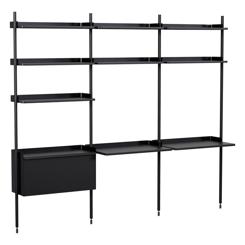 HAY Pier System 13 shelf, 3 columns, PS black, product image