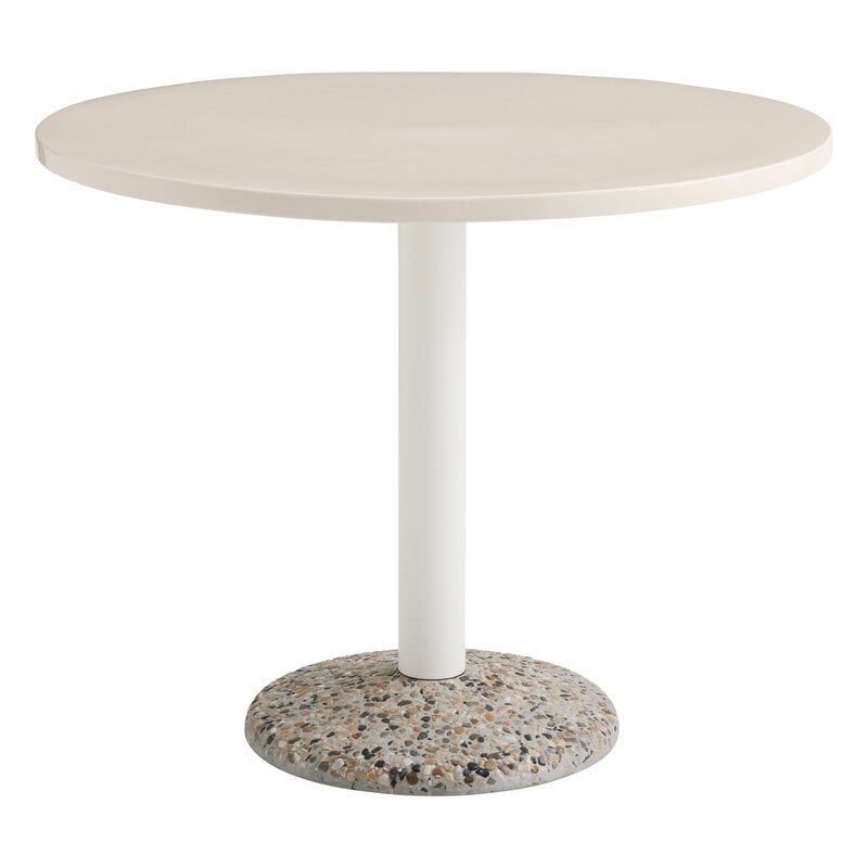 HAY Ceramic table, 90 cm, warm white, product image