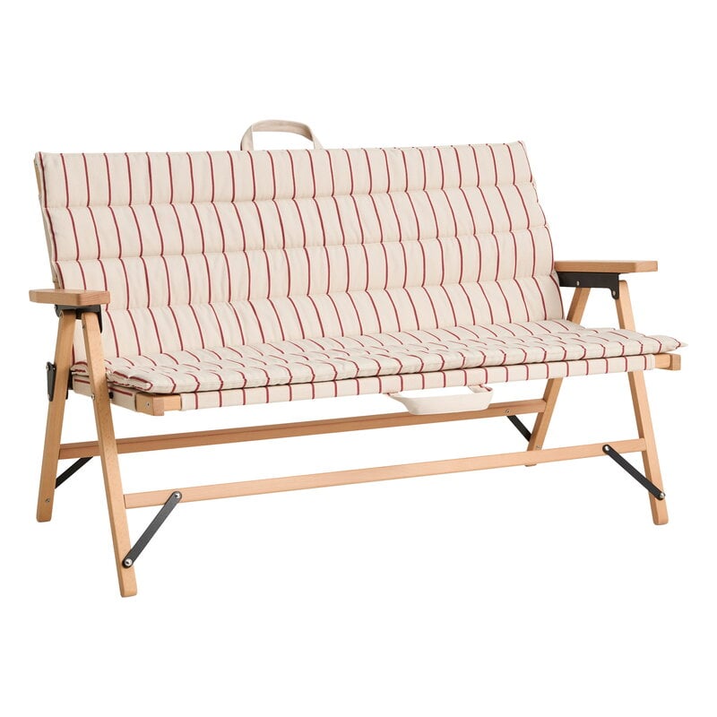 HAY Outdoor Market sofa cushion, beige - red stripe, product image