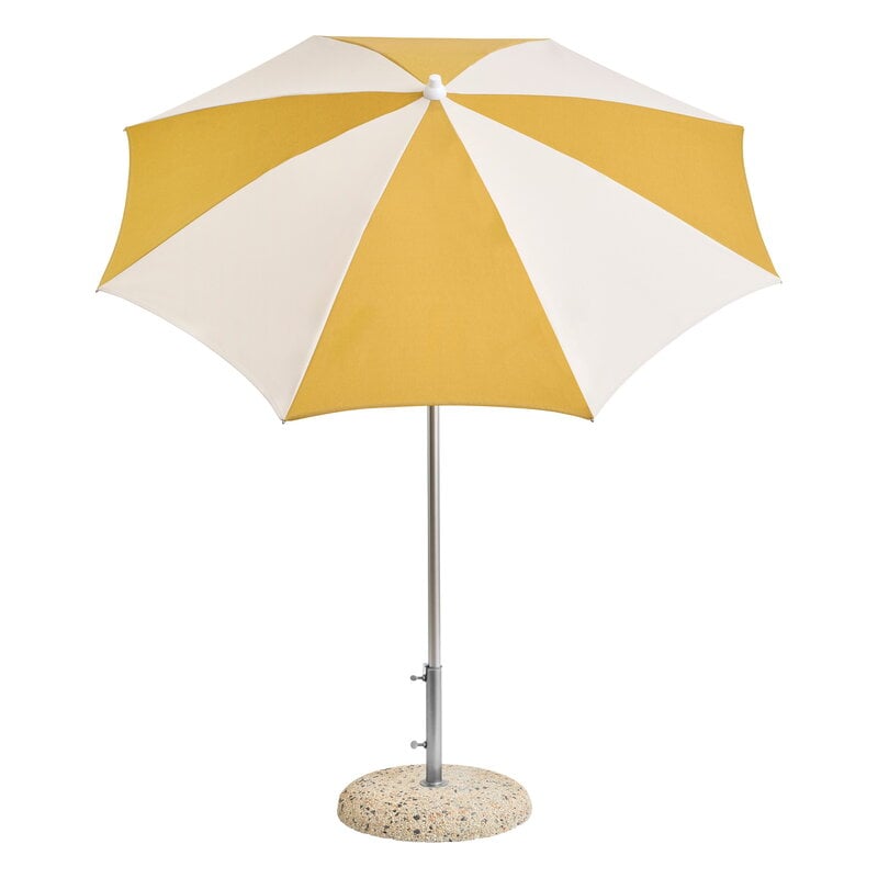 HAY Terrazza parasol, octagon, off-white - ochre, product image