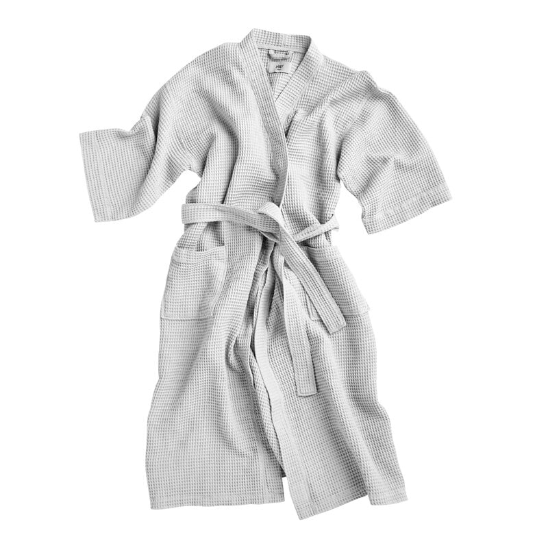 Waffle bathrobe, one size, grey | Finnish Design Shop