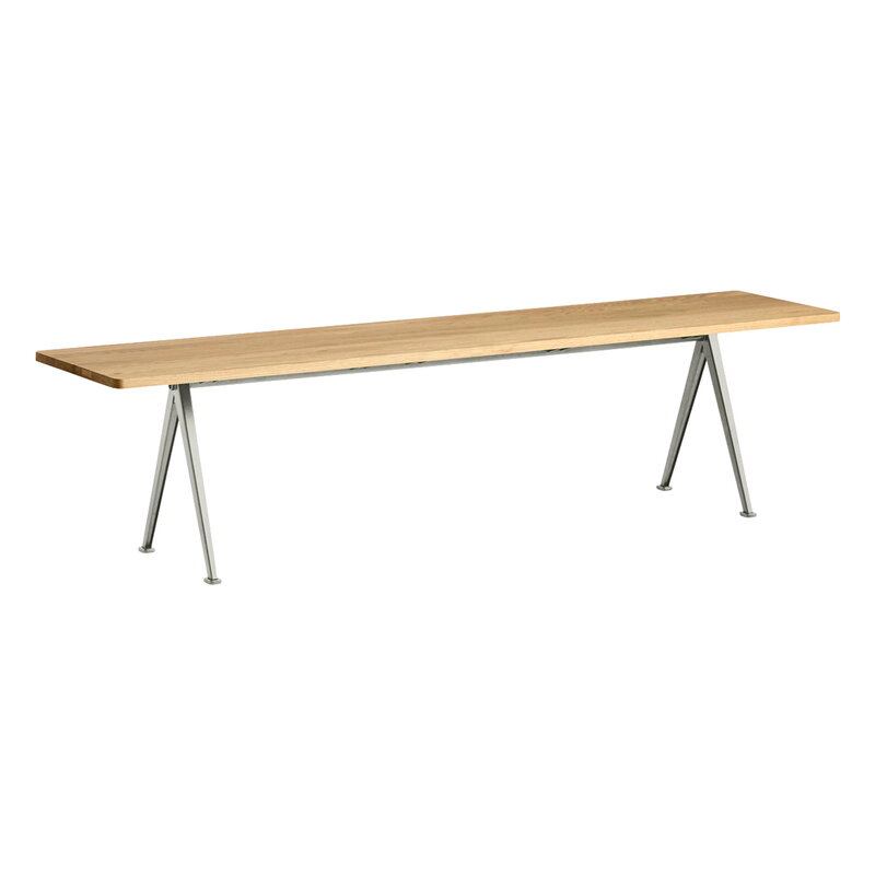 HAY Pyramid bench 12, 190 x 45 cm, beige - lacquered oak, product image