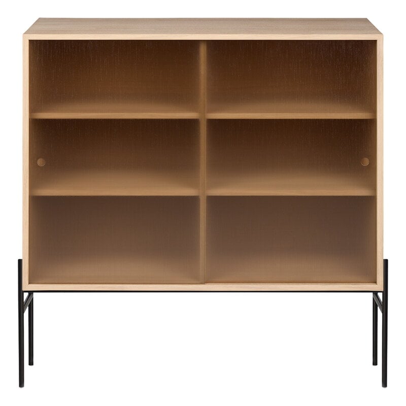 Northern Hifive glass cabinet, 100 cm, high, light oiled oak, view 1