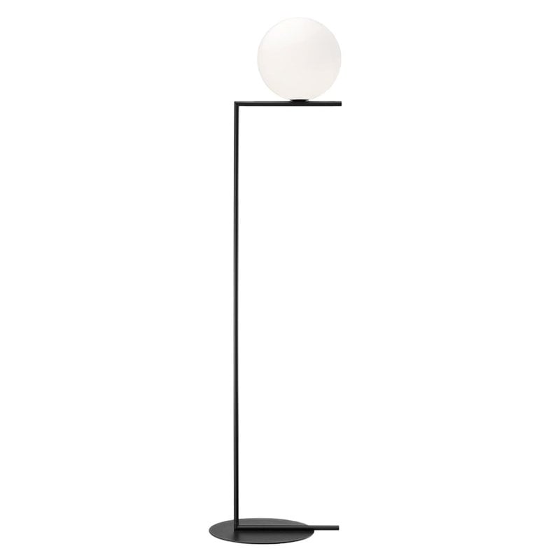 Flos Ic F2 Floor Lamp Black Finnish, 3 Way Floor Lamp With Shelves In Ecuador