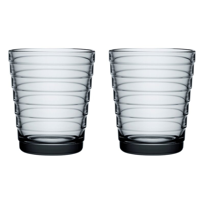 Iittala Aino Aalto glas 22 cl, 2-pack, grå, produktbild