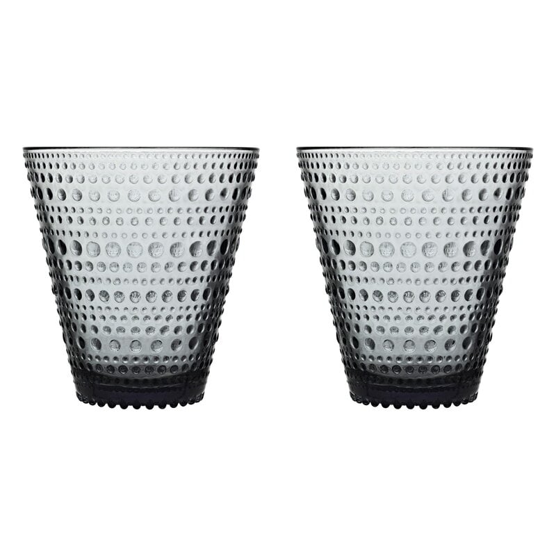 Iittala Kastehelmi glas 30 cl, 2-pack, grå, produktbild