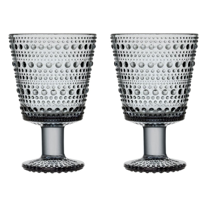 Iittala Kastehelmi Universalglas, 26 cl, 2 Stk., grau, produktbild