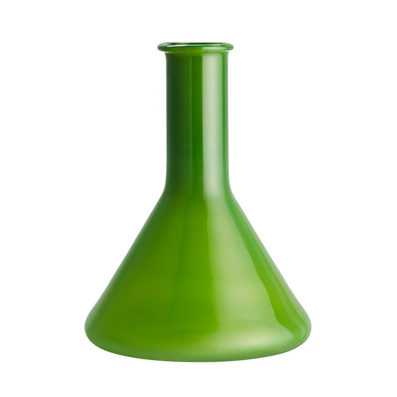 Kosta Boda Lab Measuring Flask vase, 185 mm, green, product image