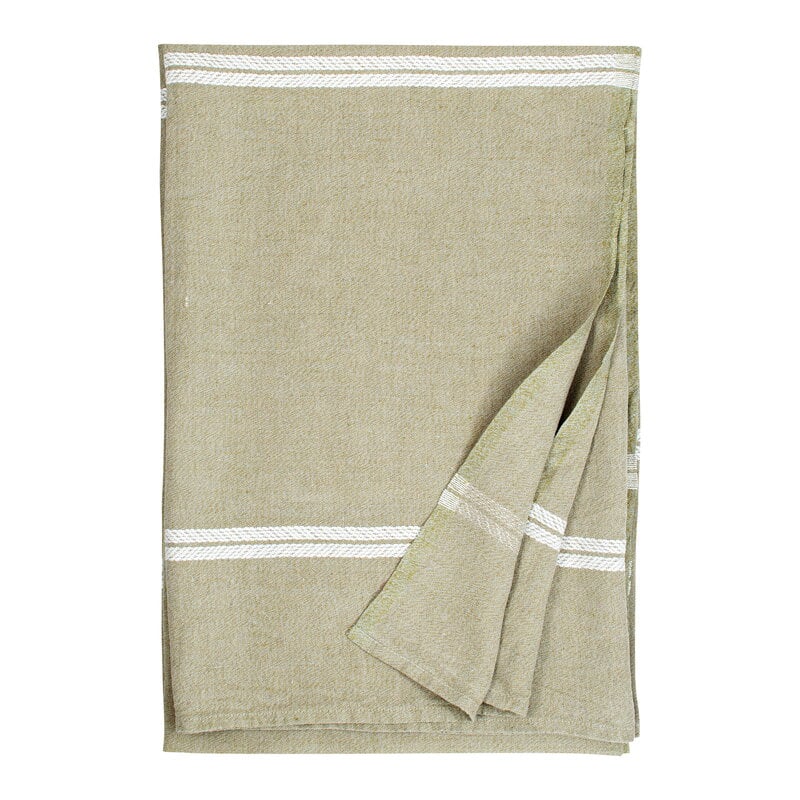Lapuan Kankurit Venla linen tablecloth, melange olive - white, product image