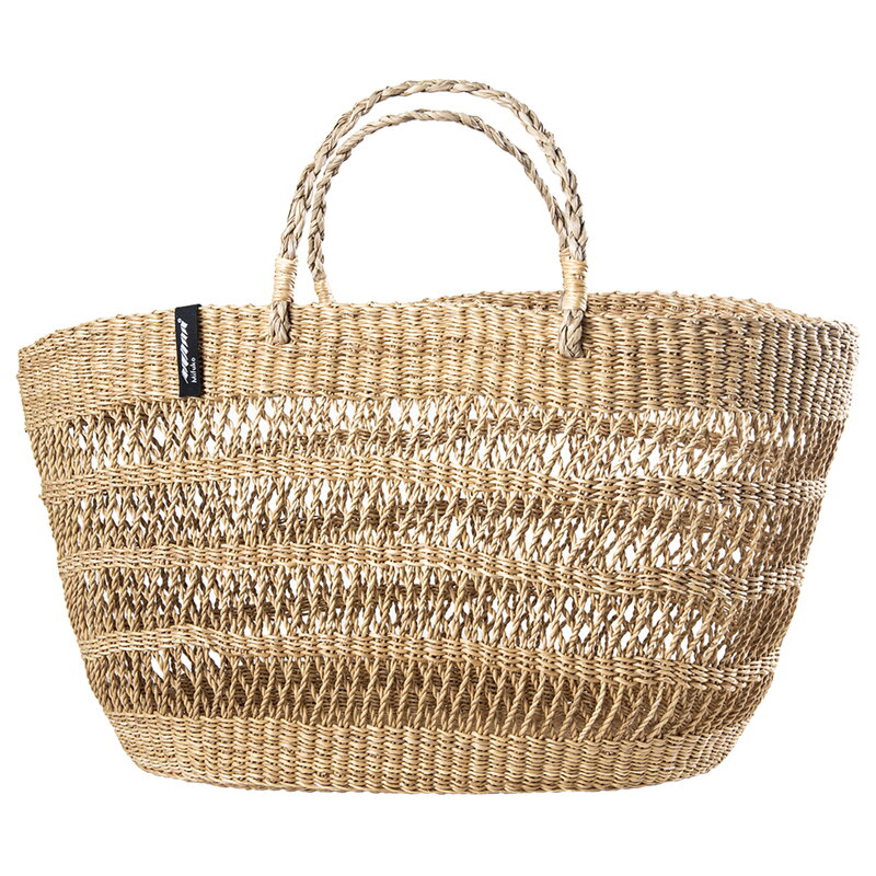 Mifuko Bolga market basket, M, open weave, natural | Finnish