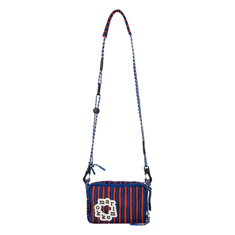 Marimekko Iloisa Piccolo Kioski shoulder bag, blue - red | Finnish