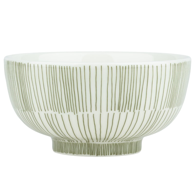 Marimekko Oiva - Kukat Puhkeavat bol, 0,3 L, blanc - vert forêt, image produit