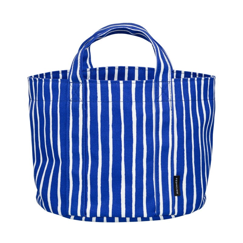 Marimekko Piccolo small container, blue - white | Finnish Design Shop