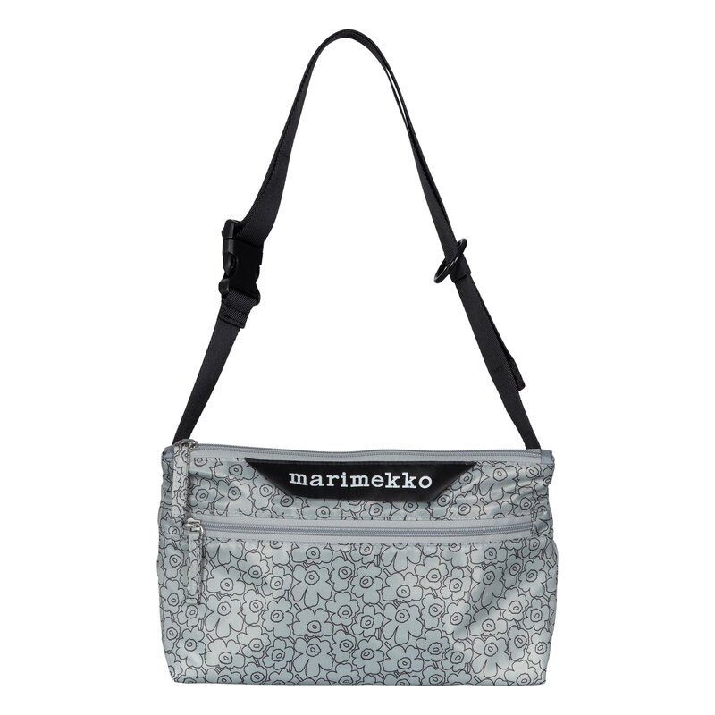 Marimekko Neat Crossbody Piirto Unikko shoulder bag, S, grey - black, product image
