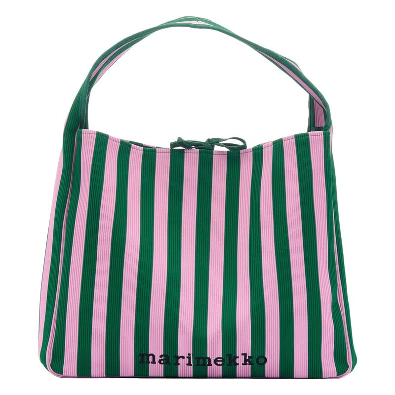 Marimekko Knitted Bar Large Merirosvo bag, pink - dark green
