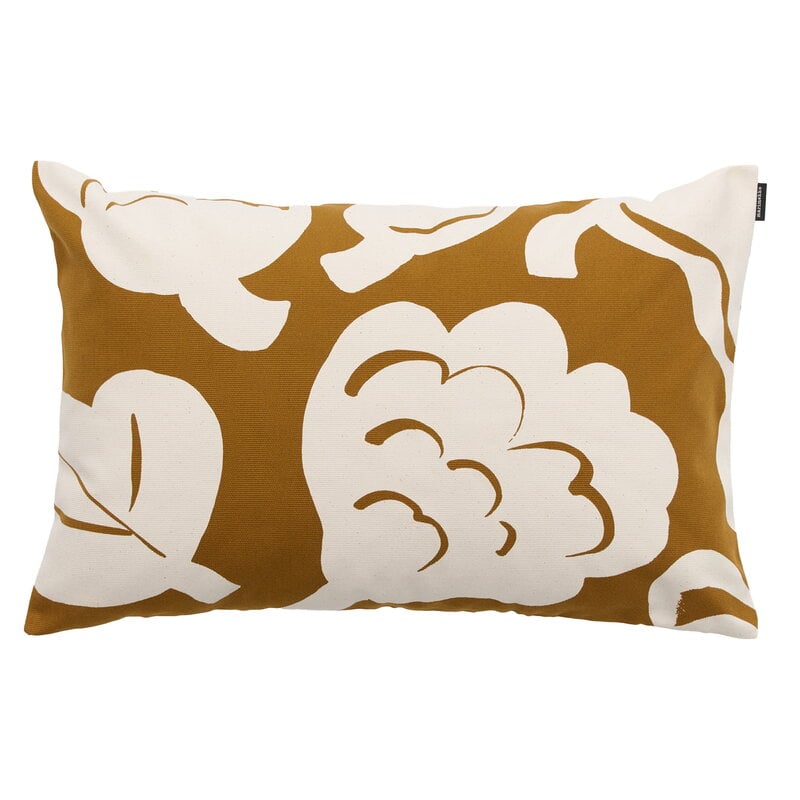 Kukasta kukkaan cushion cover, 40 x 60 cm, bronze - off-white