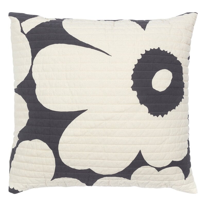 Marimekko Unikko cushion, 60 x 60 cm, charcoal - off-white | Finnish Design  Shop