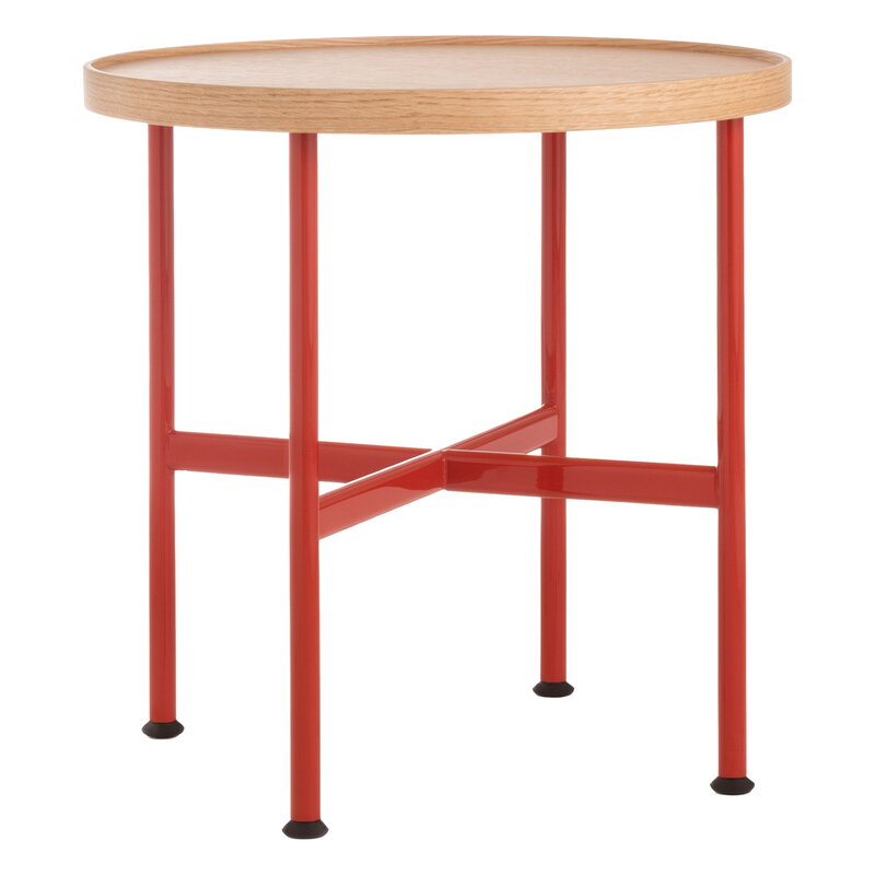 Magis Motta Low Table, 50 cm, rot - Eiche, produktbild