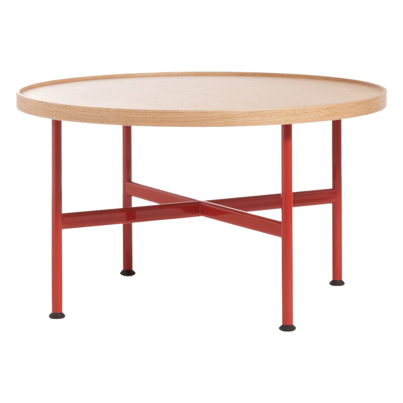 Magis Motta low table, 70 cm, red - oak, product image