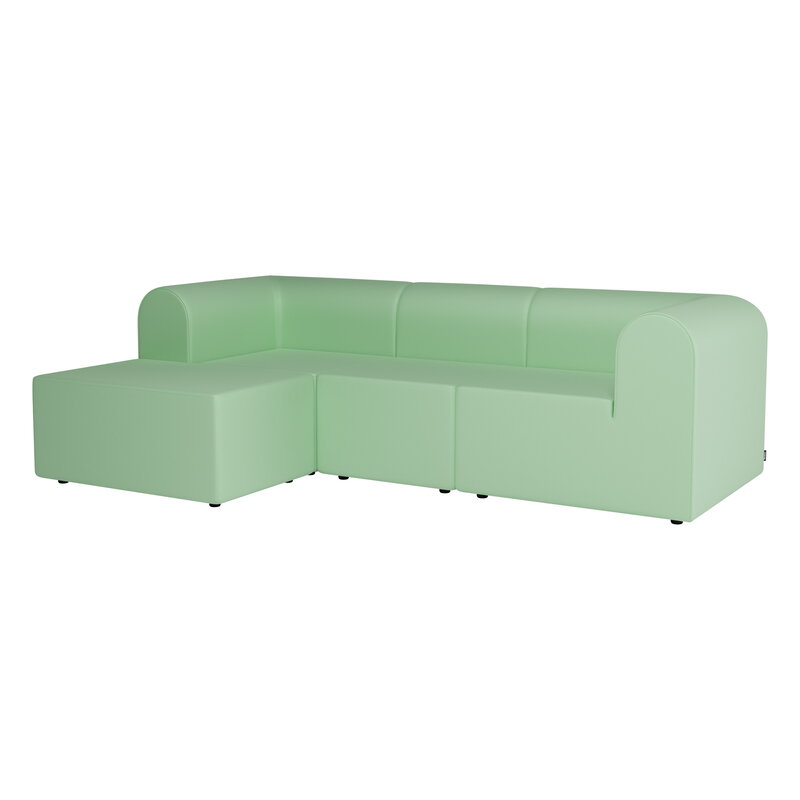 Montana Furniture Drei-Sitzer-Sofa Paradigm mit Hocker, links, Hero 912 hellgrün, produktbild