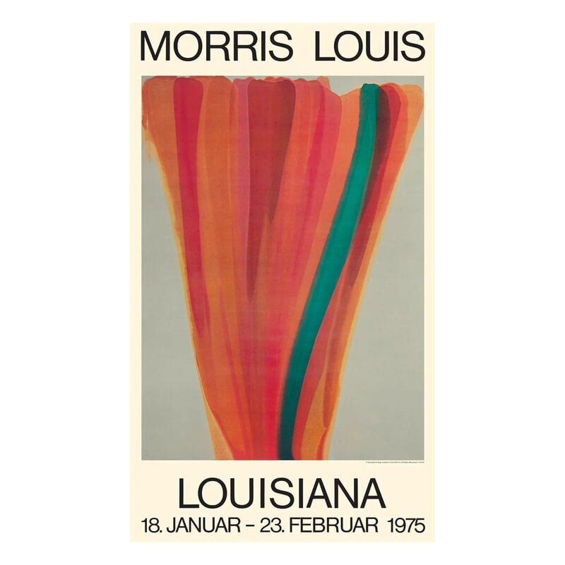 国内未入荷 Morris Louis Louisiana 1975 Poster Louisiana Museum of Modern Art Morris Louis - Louisiana 1975, 85,4
