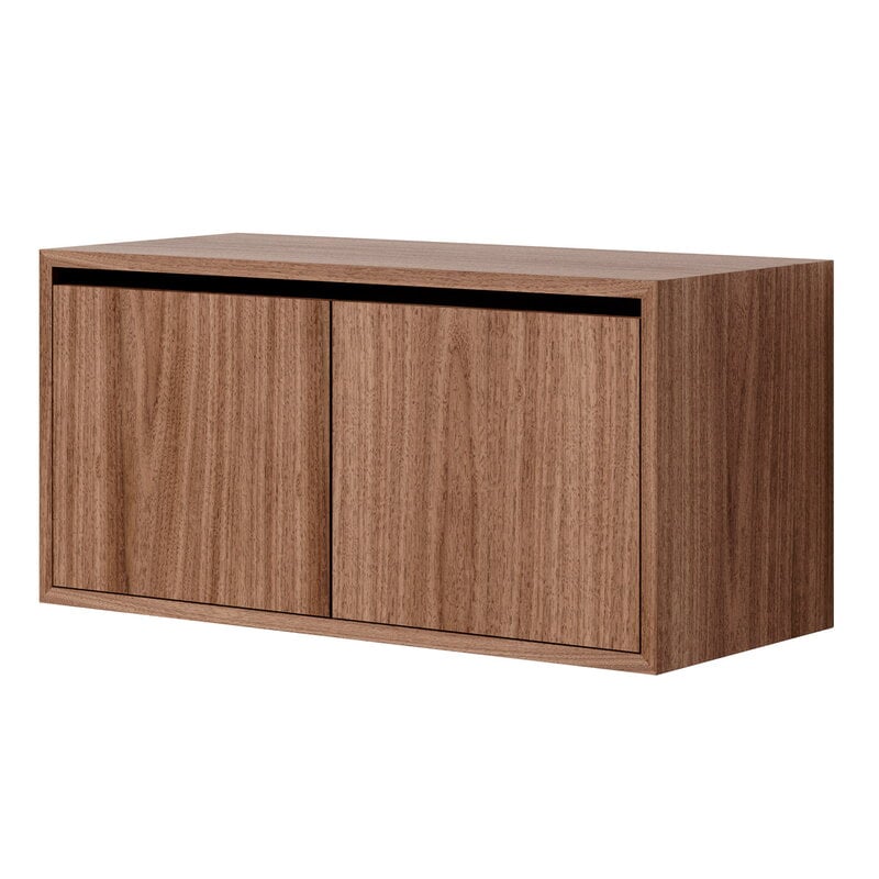 New Works New Works cabinet, low with doors, walnut, product image