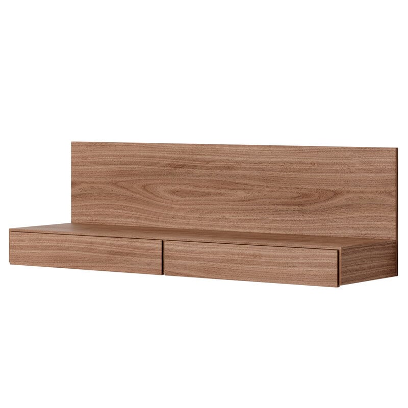 New Works Tana wall mounted media module, walnut, product image