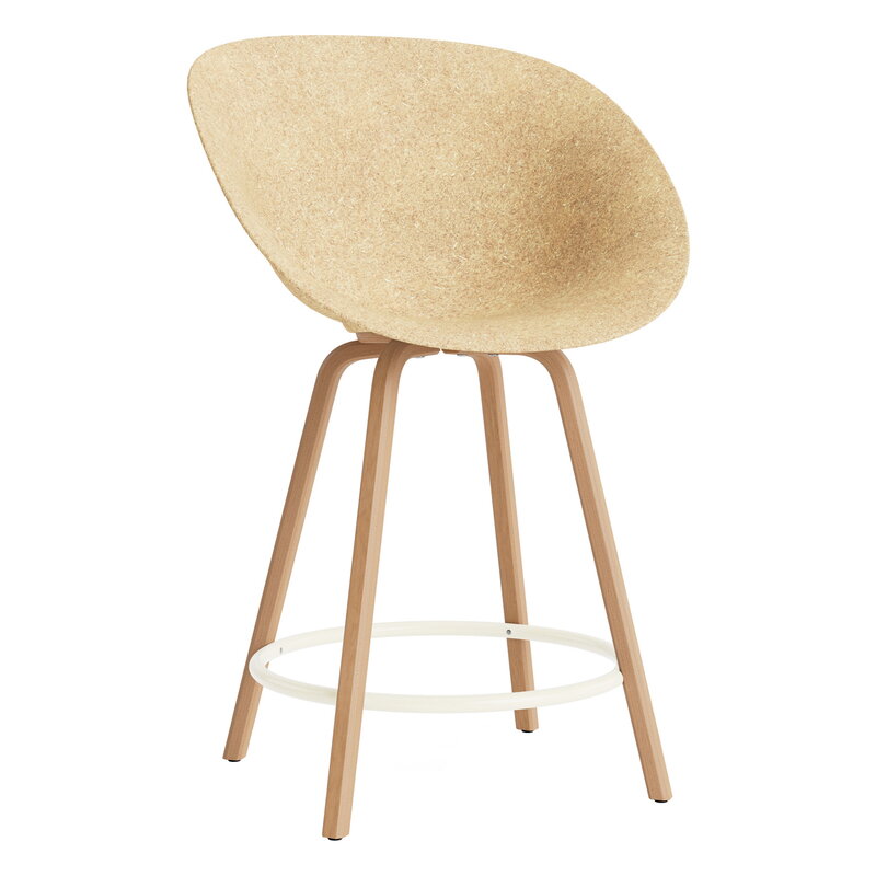 Normann Copenhagen Fauteuil Mat bar, 65 cm, hêtre - acier crème - chanvre, image produit