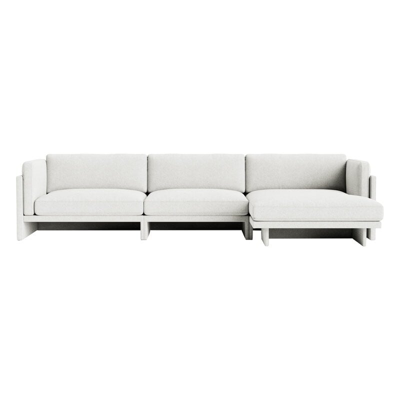 Normann Copenhagen Softy modulsoffa, 4-sits, divan höger, Hallingdal 110 l. grå, produktbild