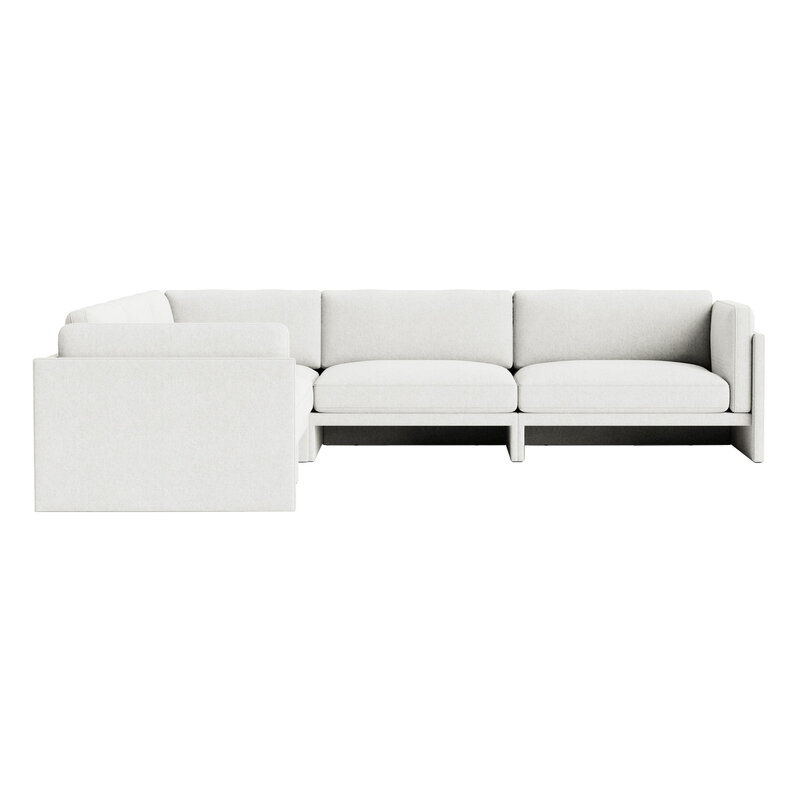 Normann Copenhagen Softy modular sofa, 6-seater, corner, Hallingdal 110 light grey, product image