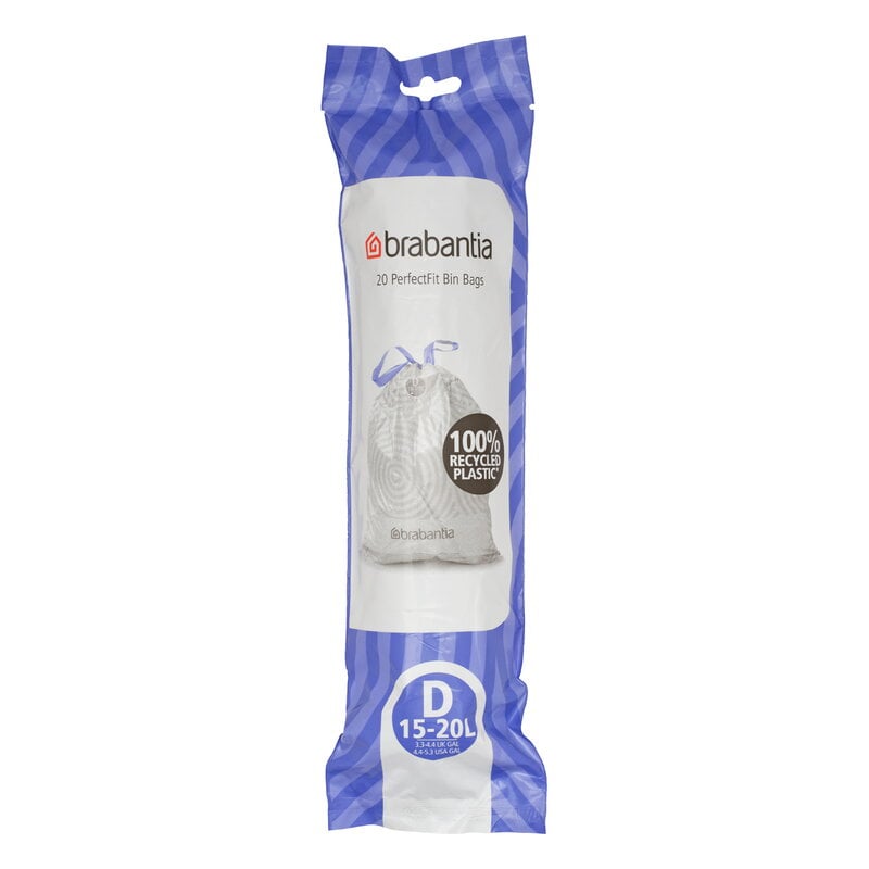 Brabantia PerfectFit bin liners, 120 pcs, white, product image
