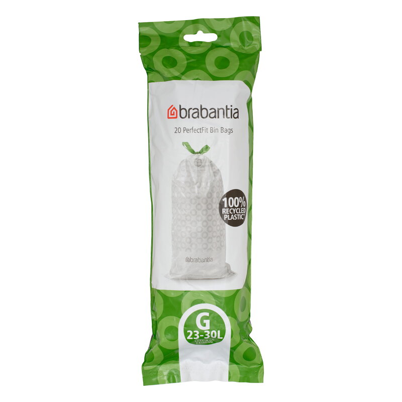 Brabantia PerfectFit bin liners, 120 pcs, white, product image