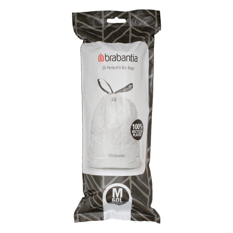 Brabantia PerfectFit bin liners, 120 pcs, white, product image