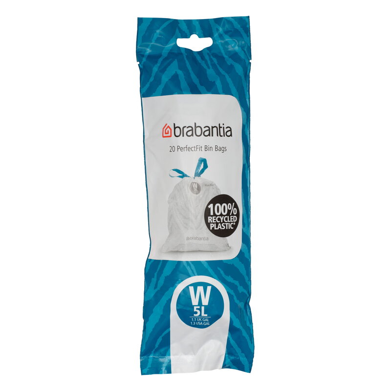 Brabantia PerfectFit bin liners, 200 pcs, white, product image