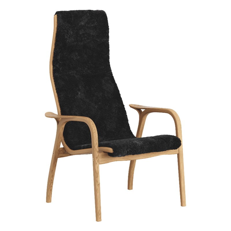 Swedese Lamino easy chair, sheepskin, black | Finnish Design Shop