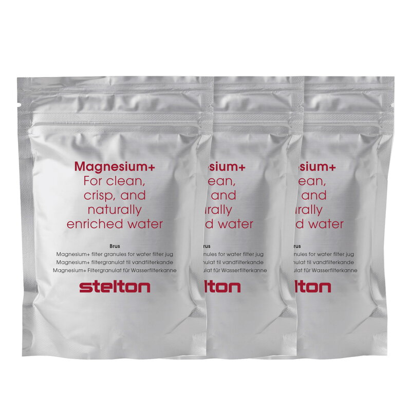 Stelton Brus Magnesium+ filter granules, refill, 3-pack, product image