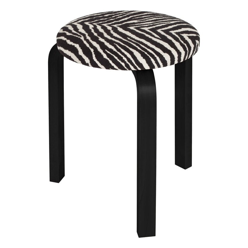 Artek Aalto stool 60, black - Zebra | Finnish Design Shop