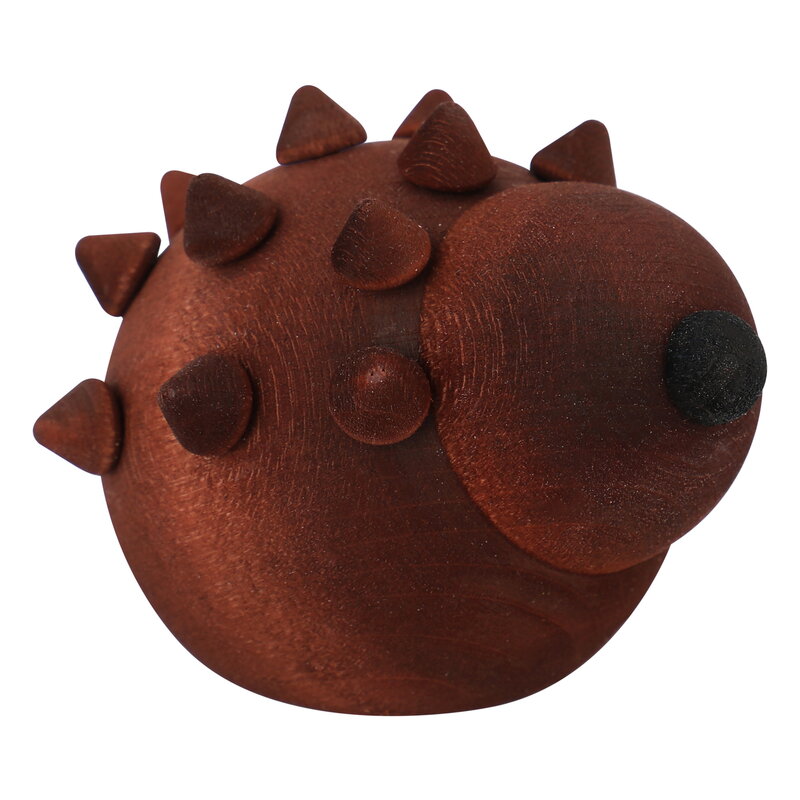 Aarikka Siili hedgehog figurine, brown, view 1