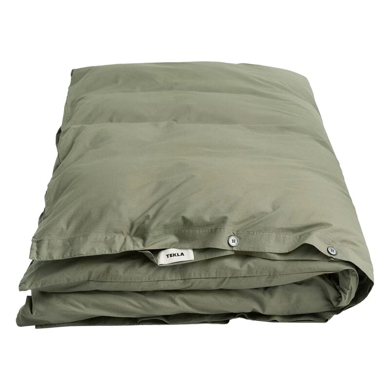 Tekla Housse de couette double, 240 x 220 cm, vert olive, image produit