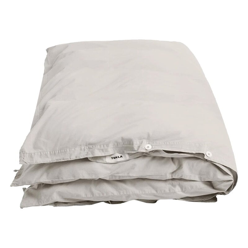 Tekla Double duvet cover, 240 x 220 cm, soft grey, product image
