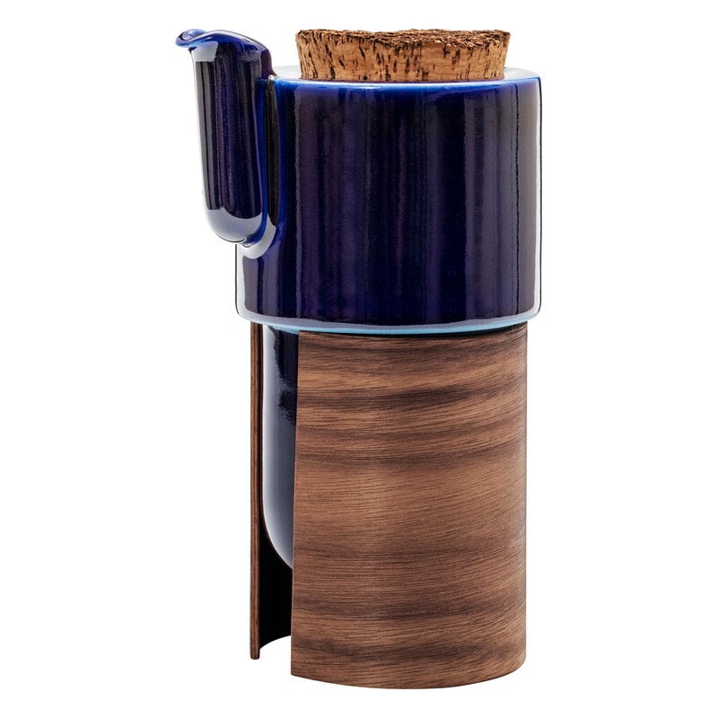 Tonfisk Design Warm teapot 6 dl, blue - walnut, cork lid | Finnish