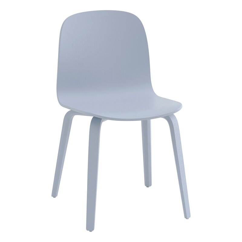 Muuto Visu chair, wood base, light blue, product image