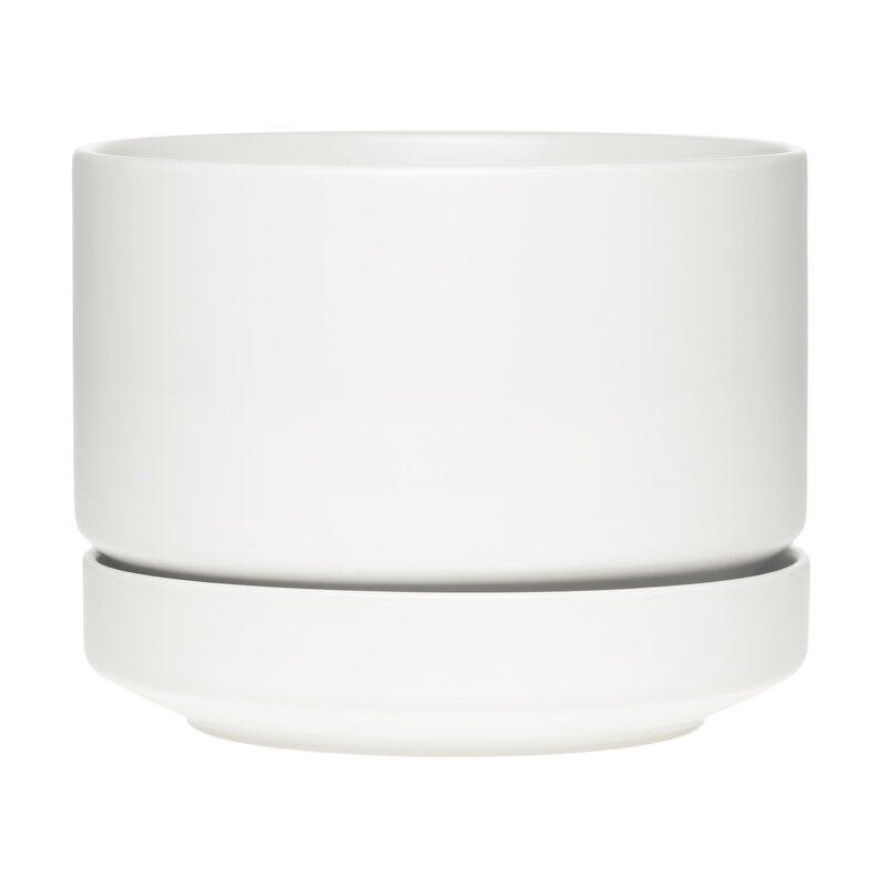 Ivyline Vaso In Ceramica Per Piante Bumble Bee - 9x9x10 Cm, Bianco E Senape Con Stampa Di Api, Impermeabile E Resistente UV
