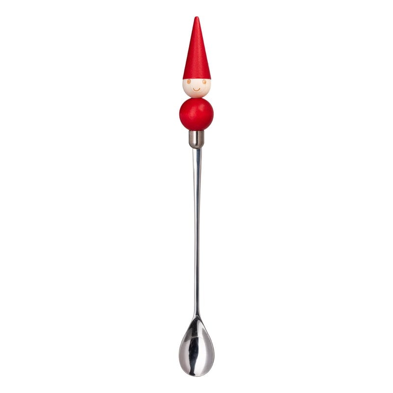 Aarikka Tonttu spoon, 24 cm, stainless steel - red, view 3